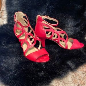 Red Strappy Heels